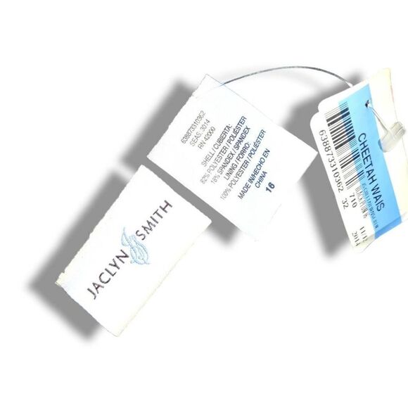 Jaclyn Smith Black Swimwear Bikini Bottom‎ Women Print Stretch 16 NEW with tags - Picture 6 of 7